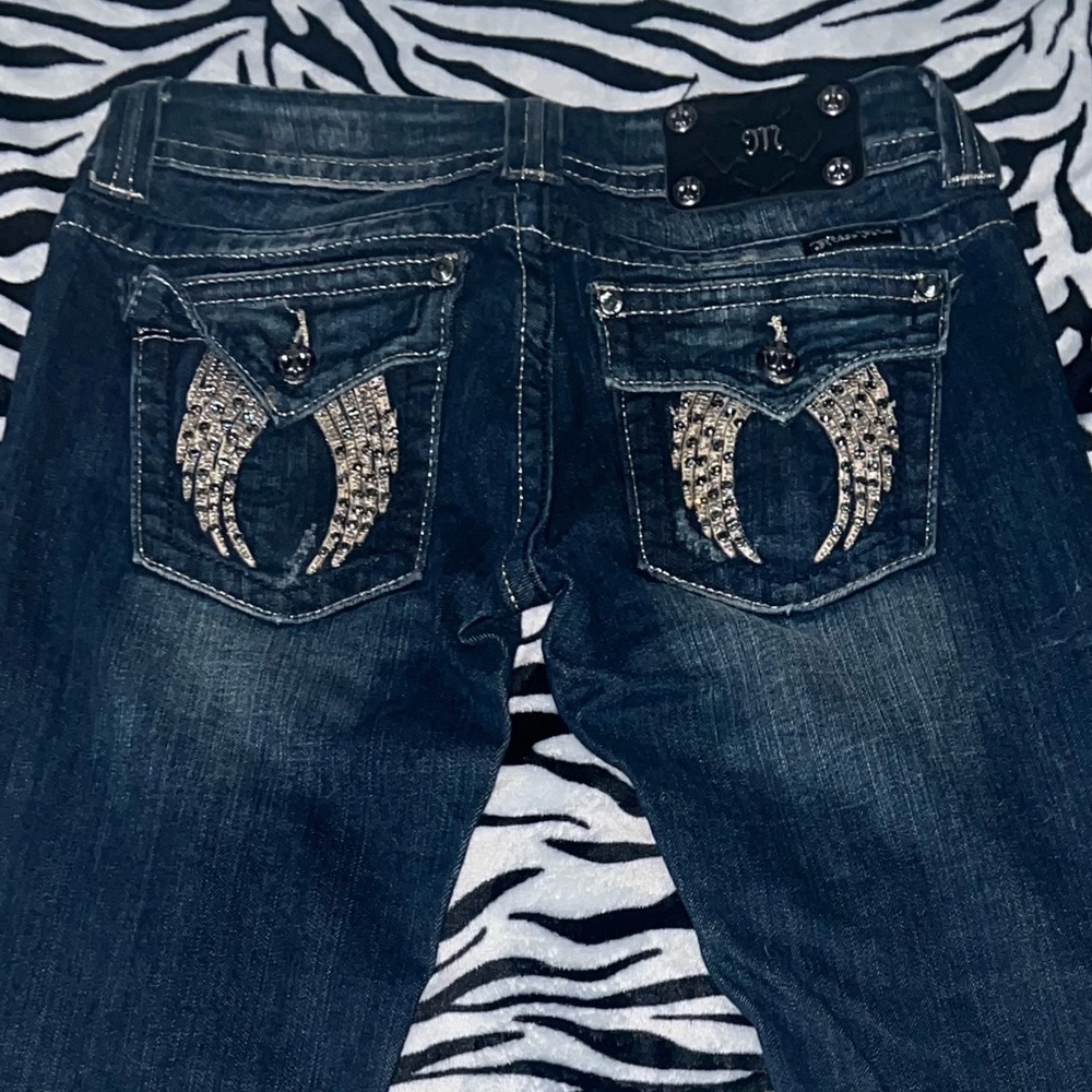 Dark Wash Wing Miss Me Jeans - Bootcut